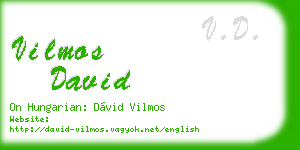 vilmos david business card