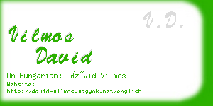 vilmos david business card